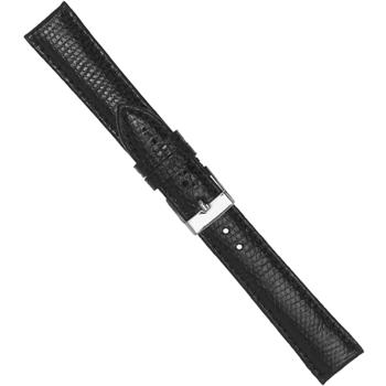 Urrem i sort ægte firben med syning føres i 12-20mm, her 16 mm hos Urremmen.dk
