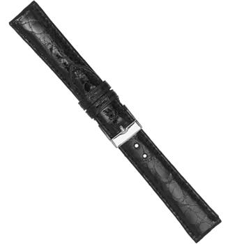 Urrem i sort ægte krokodille med syning føres i 12-20mm, her 16 mm hos Urremmen.dk