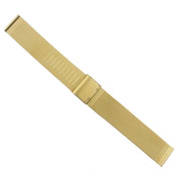Søgaard Guld mesh lænke med spænde der kan forskydes, 18 mm bred, 190 mm lang
