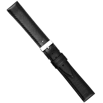 Model 597-00, Urrem i sort Saffiano skind føres i 14-20mm hos Guldsmykket.dk