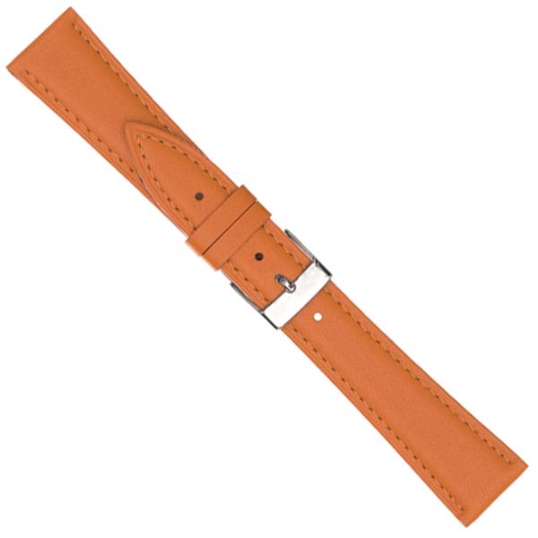 Model 662-14-22, Urrem i orange glat Drake skind føres i 12-22mm, her 22 mm hos Guldsmykket.dk