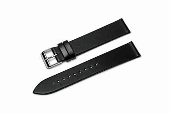 Vegansk sort læder urrem i 18 mm