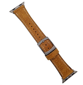 Apple Watch cognac kerne læder urrem i 38 & 42 mm