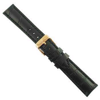 Faber sort imiteret croco urrem med rosa spænde, bredde på 18 mm og 180 mm lang (passer også til DW ure)