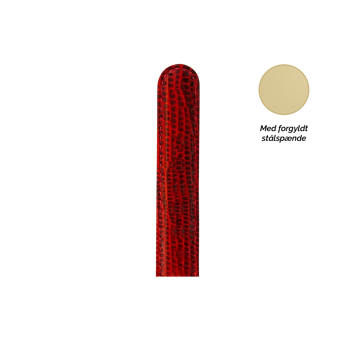 Christina Collect rød læderrem med forgyldt spænde, 16 mm