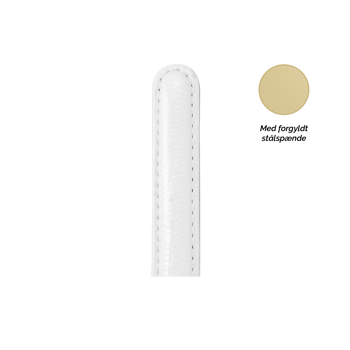 Christina Collect hvid læderrem med forgyldt spænde, 18 mm