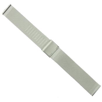 Søgaard Sølv mesh lænke med spænde der kan forskydes, 16 mm bred, 190 mm lang