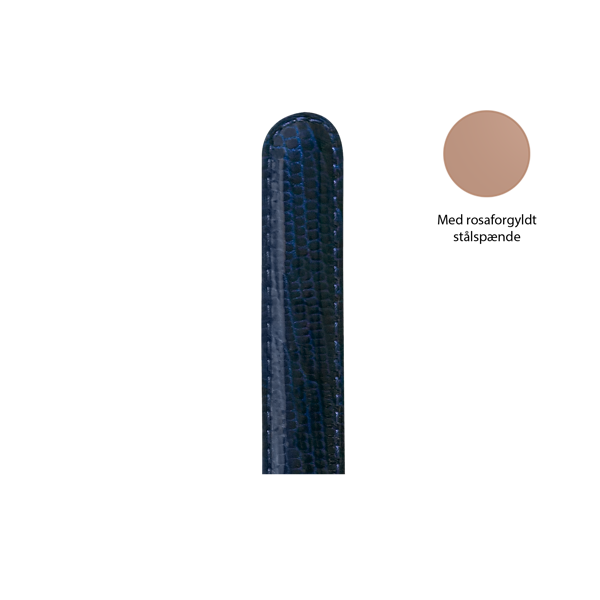 Christina Collect blå læderrem med rosa spænde, 16 mm