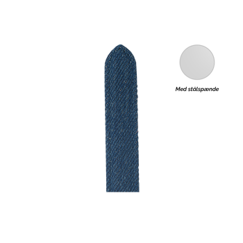 Denim urrem 16 mm fra Christina Watches & Jewelery med sølv spænde