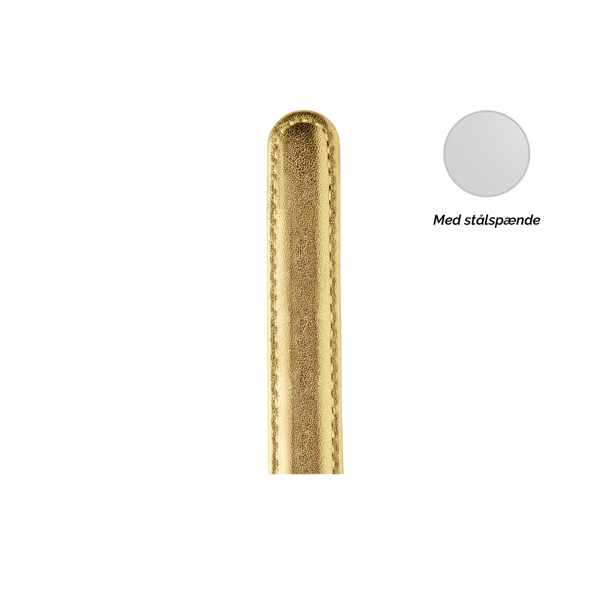 Christina Collect guld læderrem med stål spænde, 16 mm