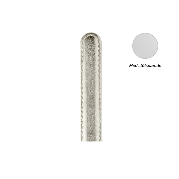 Christina Collect sølv læderrem med stål spænde, 16 mm