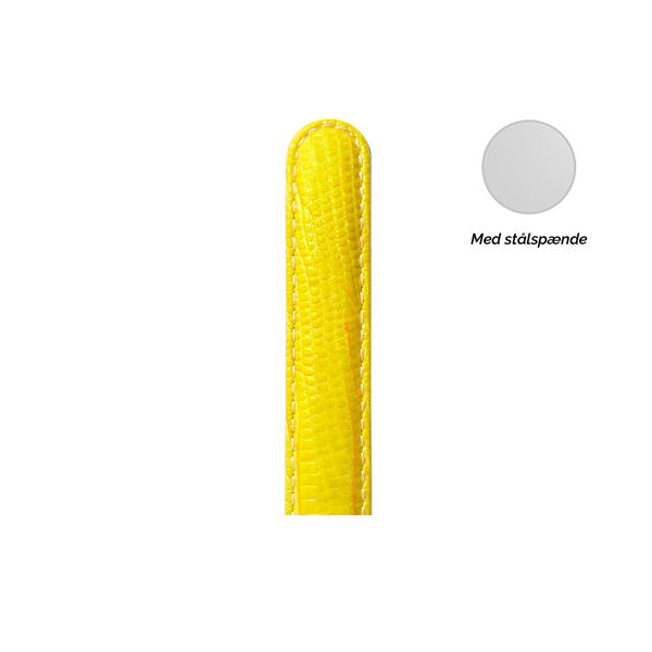 Christina Collect gul læderrem med stål spænde, 16 mm