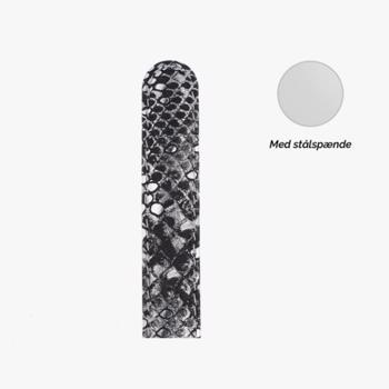 Christina Collect sølv sort læderrem med sølv spænde, 16 mm