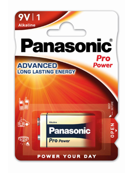 PANASONIC Alkaline ProPower 9V Batteri - 1 stk