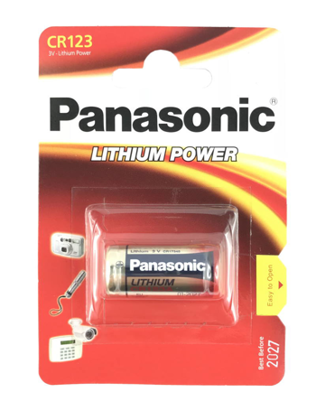 PANASONIC Lithium CR123A Batterier